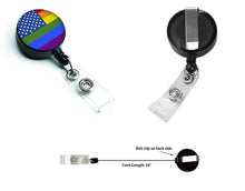 Load image into Gallery viewer, USA Gay Pride Retractable Badge Reel