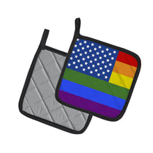 Load image into Gallery viewer, USA Gay Pride Pot Holders - Set of 2 - Heat-Resistant Kitchen Essentials