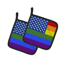Load image into Gallery viewer, USA Gay Pride Pot Holders - Set of 2 - Heat-Resistant Kitchen Essentials