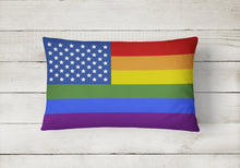 Load image into Gallery viewer, USA Gay Pride Canvas Fabric Decorative Pillow