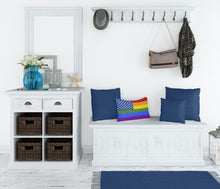 Load image into Gallery viewer, USA Gay Pride Canvas Fabric Decorative Pillow