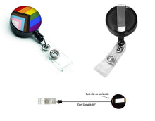 Load image into Gallery viewer, Gay Pride Progress Pride Retractable Badge Reel