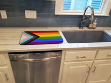 Load image into Gallery viewer, Gay Pride Progress Pride Dish Drying Mat – Absorbent, Artistic Kitchen Essentials