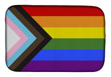 Load image into Gallery viewer, Gay Pride Progress Pride Dish Drying Mat – Absorbent, Artistic Kitchen Essentials