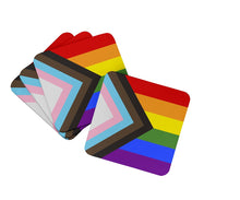 Load image into Gallery viewer, Gay Pride Progress Pride Foam Coaster