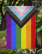 Load image into Gallery viewer, Gay Pride Progress Pride Garden Flag – LGBTQ+ Inclusive Outdoor Yard Decor
