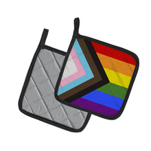 Load image into Gallery viewer, Gay Pride Progress Pride Pot Holders - Set of 2 - Heat-Resistant Kitchen Essentials