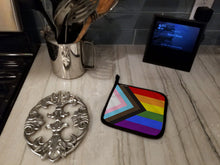 Load image into Gallery viewer, Gay Pride Progress Pride Pot Holders - Set of 2 - Heat-Resistant Kitchen Essentials