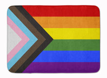Load image into Gallery viewer, Gay Pride Progress Pride Machine Washable Memory Foam Mat