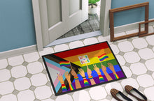 Load image into Gallery viewer, Gay Pride Parade Progress Pride Doormat - 24x36 Decorative Floor Mat – Indoor/Outdoor Rug with Artistic Flair