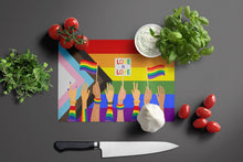 Load image into Gallery viewer, Gay Pride Parade Progress Pride Glass Cutting Boards – Durable, Decorative Kitchen Art Large