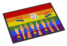 Load image into Gallery viewer, Gay Pride Parade Doormat - 24x36 Decorative Floor Mat – Indoor/Outdoor Rug with Artistic Flair