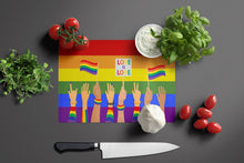 Load image into Gallery viewer, Gay Pride Parade Glass Cutting Boards – Durable, Decorative Kitchen Art Large