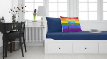 Load image into Gallery viewer, Gay Pride Love Wins Mosaic Heart Fabric Standard Pillowcase – Artistic Decorative Front, White Back