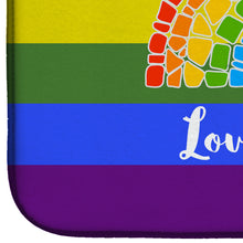 Load image into Gallery viewer, Gay Pride Love is Love Mosaic Rainbow Dish Drying Mat – Absorbent, Artistic Kitchen Essentials