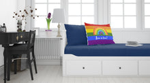 Load image into Gallery viewer, Gay Pride Love is Love Mosaic Rainbow Fabric Standard Pillowcase – Artistic Decorative Front, White Back