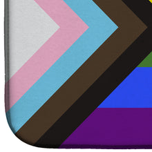 Load image into Gallery viewer, Gay Pride Peace Hands Progress Pride Dish Drying Mat – Absorbent, Artistic Kitchen Essentials