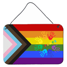 Load image into Gallery viewer, Gay Pride Peace Hands Progress Pride Wall or Door Hanging Prints