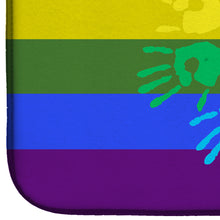 Load image into Gallery viewer, Gay Pride Peace Hands Dish Drying Mat – Absorbent, Artistic Kitchen Essentials