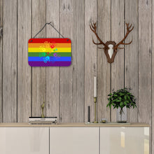 Load image into Gallery viewer, Gay Pride Peace Hands Wall or Door Hanging Prints