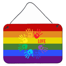 Load image into Gallery viewer, Gay Pride Love Hands Wall or Door Hanging Prints