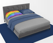Load image into Gallery viewer, Gay Pride Love Hands Fabric Standard Pillowcase – Artistic Decorative Front, White Back