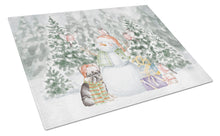 Load image into Gallery viewer, French Bulldog Brindle with Christmas Presents Glass Cutting Boards – Durable, Decorative Kitchen Art Large
