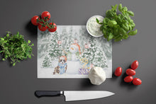 Load image into Gallery viewer, Corgi Blue Merle and Tan Points with Christmas Presents Glass Cutting Boards – Durable, Decorative Kitchen Art Large