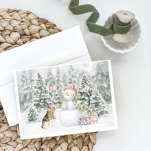 Load image into Gallery viewer, Beagle Tricolor Side View with Christmas Presents Greeting Cards -  Blank Note Cards – 8-Pack of Artist-Designed Cards with Envelopes