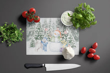 Load image into Gallery viewer, Samoyed Standing with Christmas Presents Glass Cutting Boards – Durable, Decorative Kitchen Art Large