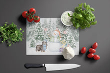 Load image into Gallery viewer, Dachshund Longhaired with Christmas Presents Glass Cutting Boards – Durable, Decorative Kitchen Art Large