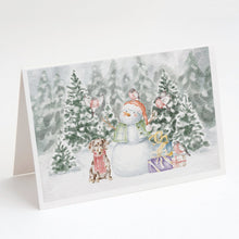 Load image into Gallery viewer, Dachshund Dappled with Christmas Presents Greeting Cards -  Blank Note Cards – 8-Pack of Artist-Designed Cards with Envelopes