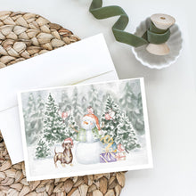 Load image into Gallery viewer, Dachshund Chocolate with Christmas Presents Greeting Cards -  Blank Note Cards – 8-Pack of Artist-Designed Cards with Envelopes