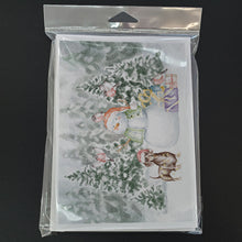 Load image into Gallery viewer, Dachshund Chocolate with Christmas Presents Greeting Cards -  Blank Note Cards – 8-Pack of Artist-Designed Cards with Envelopes