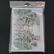 Load image into Gallery viewer, Cavalier King Charles Spaniel Blenheim with Christmas Presents Greeting Cards -  Blank Note Cards – 8-Pack of Artist-Designed Cards with Envelopes