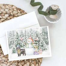 Load image into Gallery viewer, Cocker Spaniel Black with Christmas Presents Greeting Cards -  Blank Note Cards – 8-Pack of Artist-Designed Cards with Envelopes