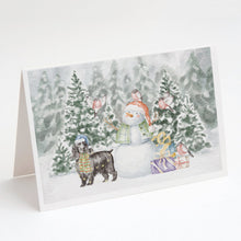 Load image into Gallery viewer, Cocker Spaniel Black with Christmas Presents Greeting Cards -  Blank Note Cards – 8-Pack of Artist-Designed Cards with Envelopes