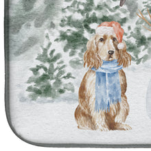 Load image into Gallery viewer, Cocker Spaniel Golden with Christmas Presents Dish Drying Mat – Absorbent, Artistic Kitchen Essentials