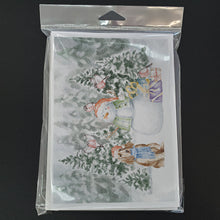 Load image into Gallery viewer, Cocker Spaniel Golden with Christmas Presents Greeting Cards -  Blank Note Cards – 8-Pack of Artist-Designed Cards with Envelopes