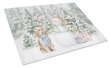 Load image into Gallery viewer, Cocker Spaniel Golden with Christmas Presents Glass Cutting Boards – Durable, Decorative Kitchen Art Large