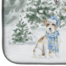 Load image into Gallery viewer, Jack Russell Terrier Wirehaired with Christmas Presents Dish Drying Mat – Absorbent, Artistic Kitchen Essentials