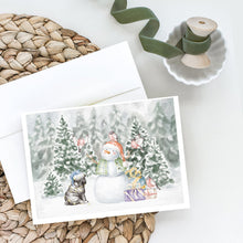 Load image into Gallery viewer, Pug Puppy Black with Christmas Presents Greeting Cards -  Blank Note Cards – 8-Pack of Artist-Designed Cards with Envelopes