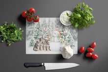 Load image into Gallery viewer, German Shepherd Puppy Duo with Christmas Presents Glass Cutting Boards – Durable, Decorative Kitchen Art Large