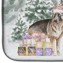 Load image into Gallery viewer, German Shepherd with Christmas Presents Dish Drying Mat – Absorbent, Artistic Kitchen Essentials
