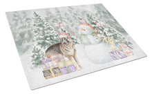 Load image into Gallery viewer, German Shepherd with Christmas Presents Glass Cutting Boards – Durable, Decorative Kitchen Art Large
