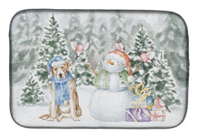 Load image into Gallery viewer, Labrador Retriever Yellow with Christmas Presents Dish Drying Mat – Absorbent, Artistic Kitchen Essentials