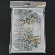 Load image into Gallery viewer, Boxer Fawn with Christmas Presents Greeting Cards -  Blank Note Cards – 8-Pack of Artist-Designed Cards with Envelopes