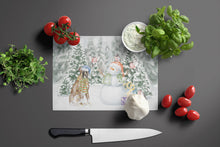 Load image into Gallery viewer, Boxer Fawn with Christmas Presents Glass Cutting Boards – Durable, Decorative Kitchen Art Large