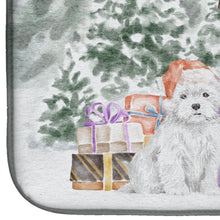 Load image into Gallery viewer, West Highland White Terrier with Christmas Presents Dish Drying Mat – Absorbent, Artistic Kitchen Essentials