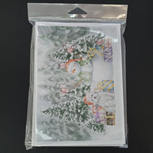 Load image into Gallery viewer, West Highland White Terrier with Christmas Presents Greeting Cards -  Blank Note Cards – 8-Pack of Artist-Designed Cards with Envelopes